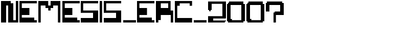 nemesis_erc_2007 Font