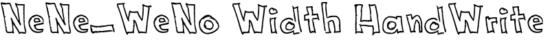 NeNe_WeNo Width HandWrite Font