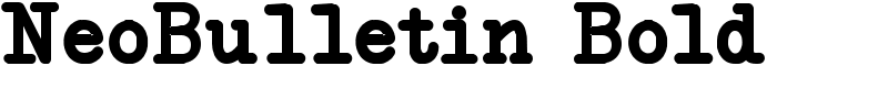 NeoBulletin Bold Font