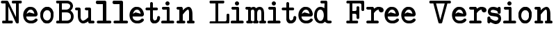 NeoBulletin Limited Free Version Font