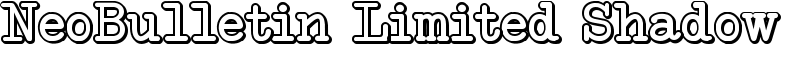 NeoBulletin Limited Shadow Font
