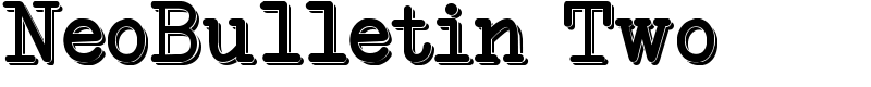 NeoBulletin Two Font