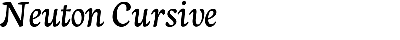 Neuton Cursive Font