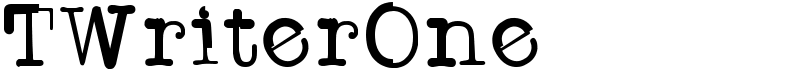 TWriterOne Font
