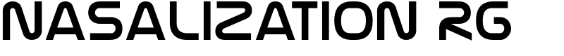 Nasalization Rg Font