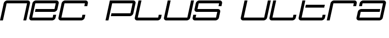 Nec plus ultra Font