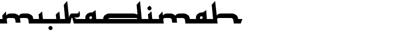 Mukadimah Font