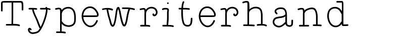 Typewriterhand Font