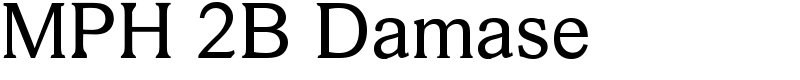 MPH 2B Damase Font