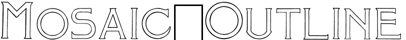 Mosaic_Outline Font