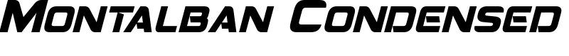 Montalban Condensed Font