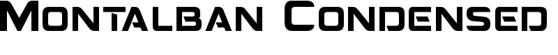 Montalban Condensed Font