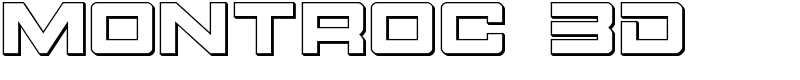 Montroc 3D Font