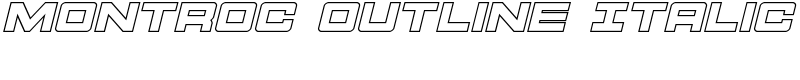 Montroc Outline Italic Font