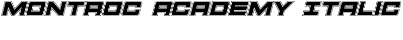 Montroc Academy Italic Font