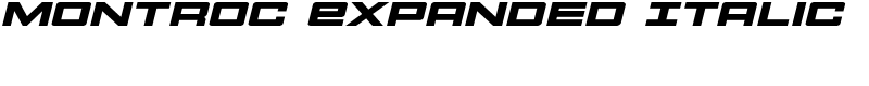 Montroc Expanded Italic Font