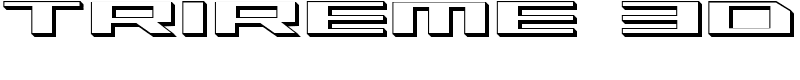 Trireme 3D Font