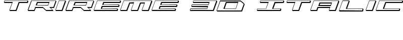 Trireme 3D Italic Font