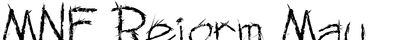 MNF Rejorm May Font