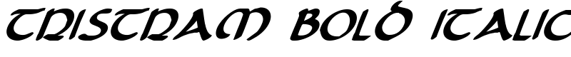 Tristram Bold Italic Font