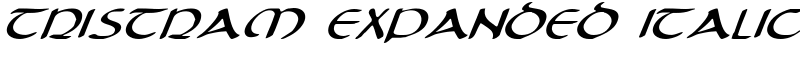 Tristram Expanded Italic Font