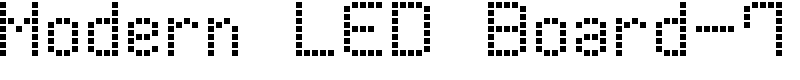 Modern LED Board-7 Font