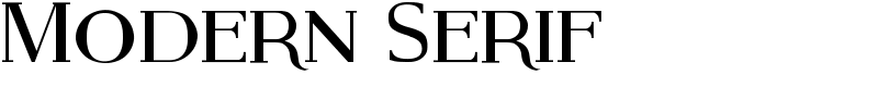 Modern Serif Font