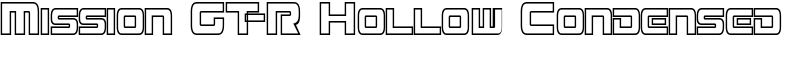 Mission GT-R Hollow Condensed Font