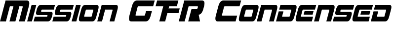 Mission GT-R Condensed Font