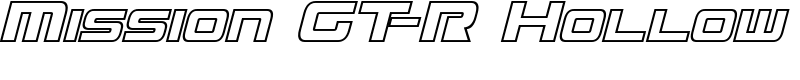 Mission GT-R Hollow Font