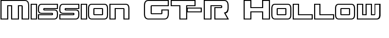 Mission GT-R Hollow Font