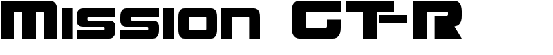Mission GT-R Font