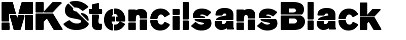 MKStencilsansBlack Font