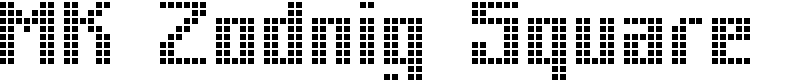 MK Zodnig Square Font