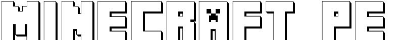 MINECRAFT PE Font