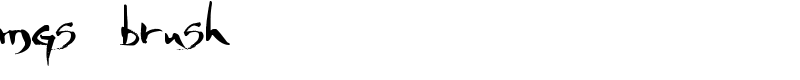mgs4brush Font