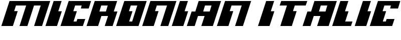 Micronian Italic Font