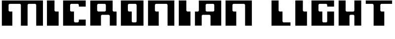 Micronian Light Font