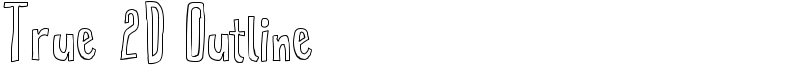 True 2D Outline Font