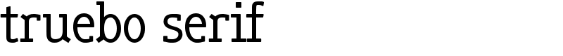 truebo serif Font