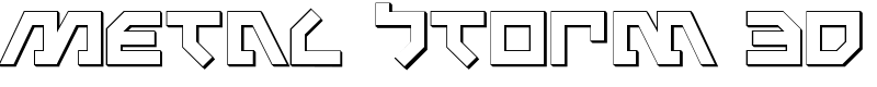 Metal Storm 3D Font