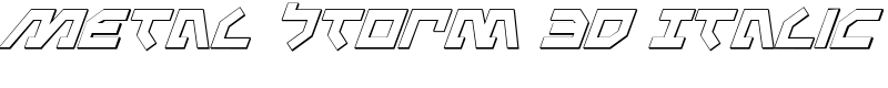 Metal Storm 3D Italic Font