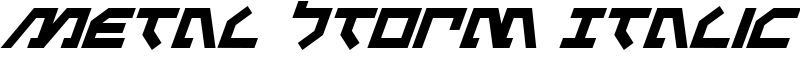 Metal Storm Italic Font