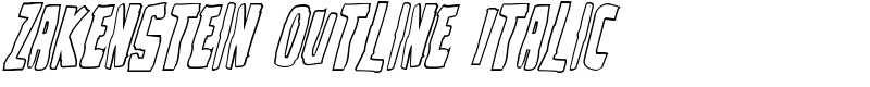 Zakenstein Outline Italic Font