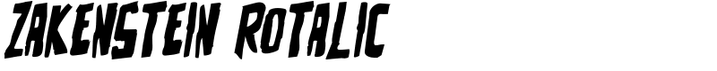 Zakenstein Rotalic Font