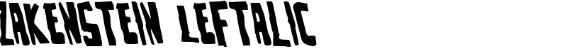 Zakenstein Leftalic Font
