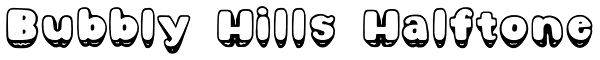 Bubbly Hills Halftone Font