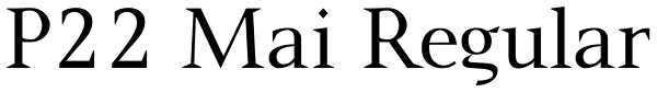 P22 Mai Regular Font