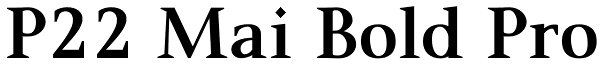 P22 Mai Bold Pro Font