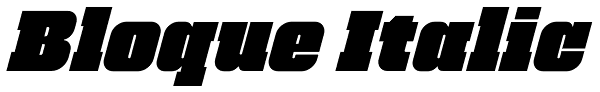 Bloque Italic Font